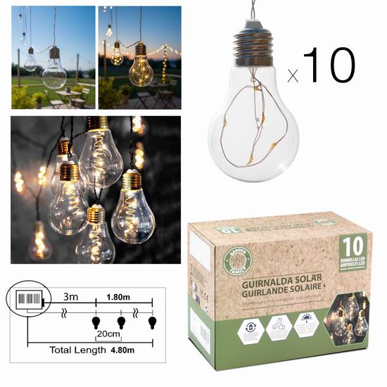 GUIRLANDE AMPOULE 10 LED 4.80 m