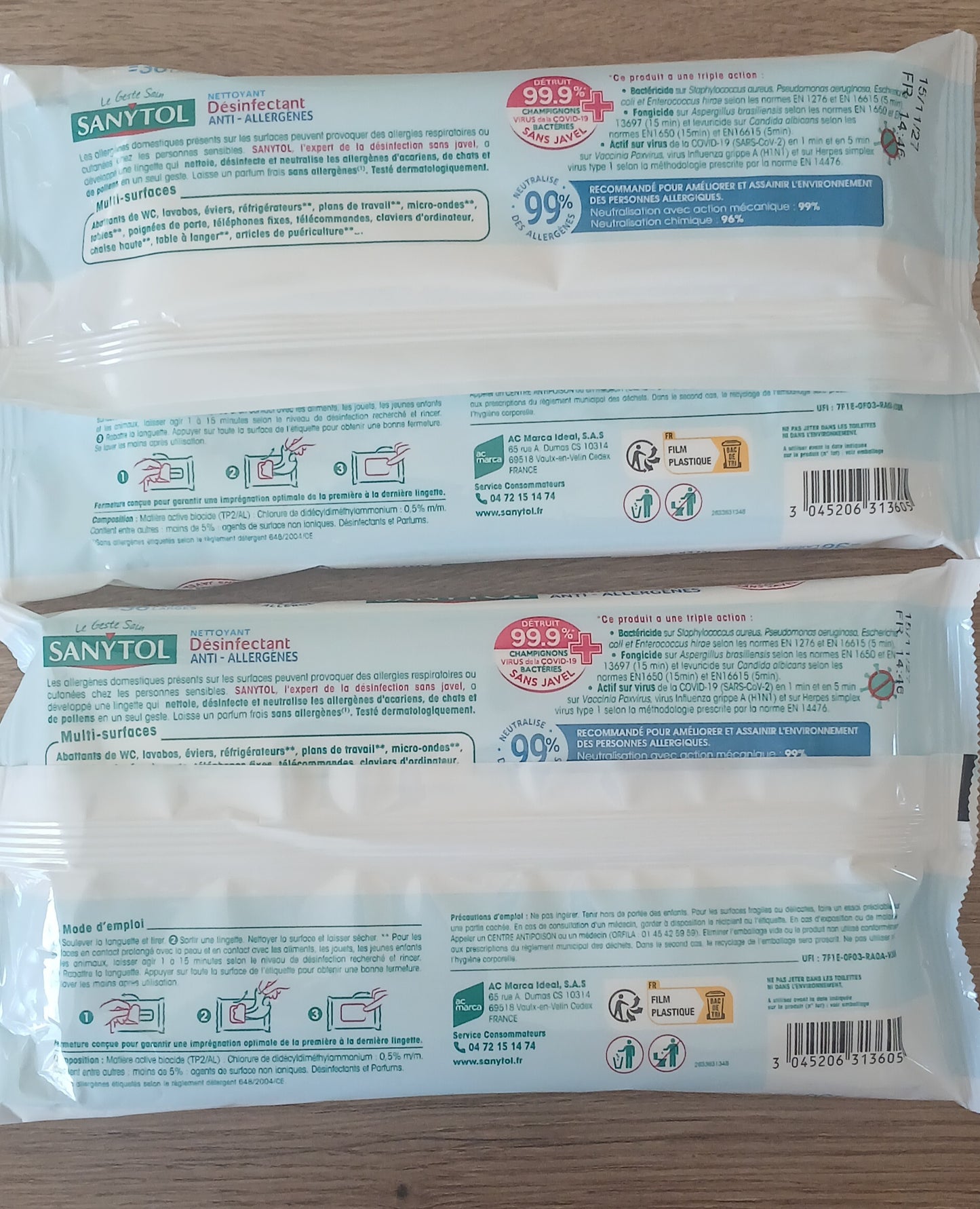 Lingettes SANYTOL