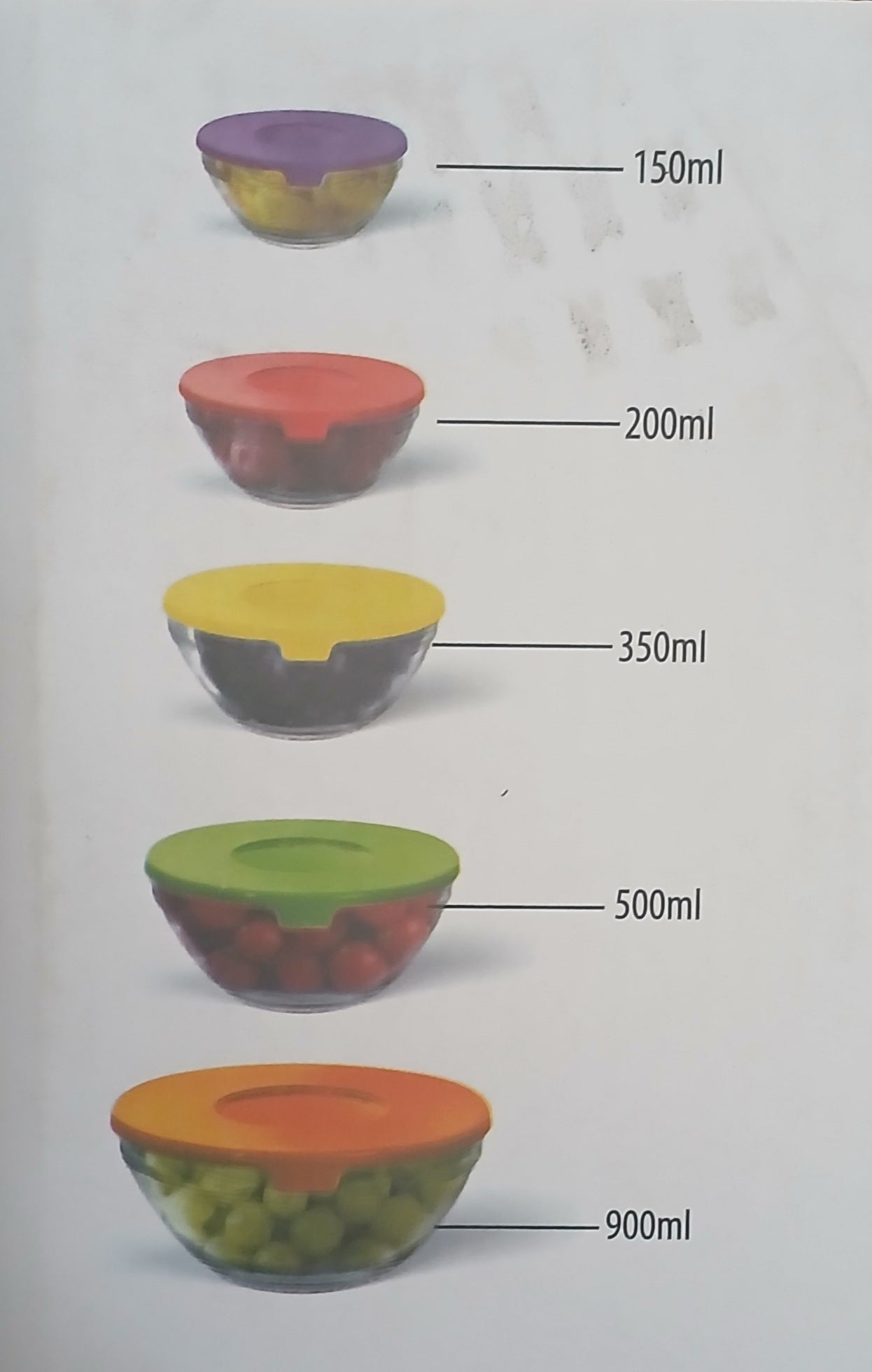 Boite Hermetique avec couvercle Set de 5 Pcs
