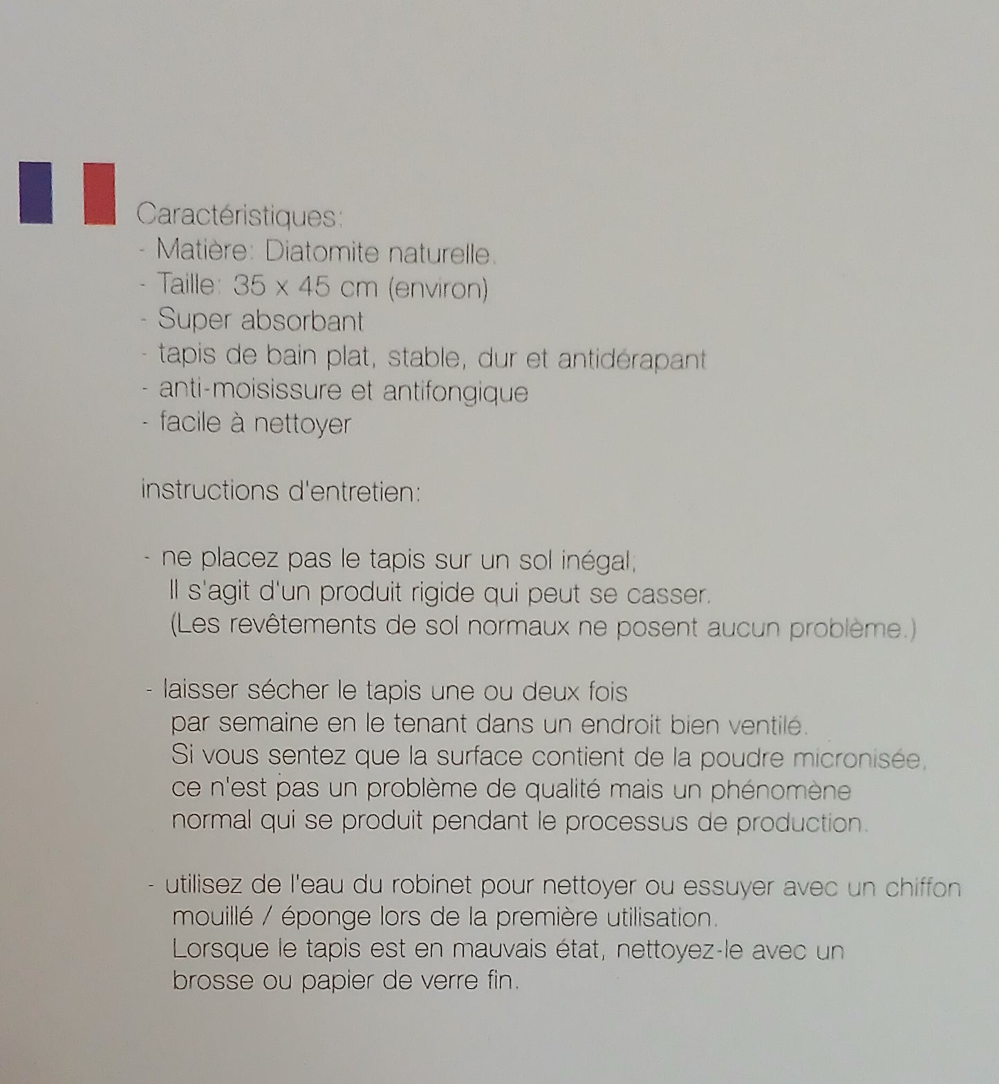 Tapis de Bain Pierre DIATOMITE