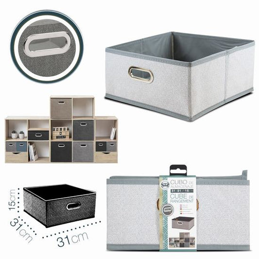 CUBE DE RGT TNT GRIS MOUCHETE 31 x 31 x H 15 cm