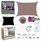 TOILE D'OMBRAGE TAUPE 2 x 3 m + SAC