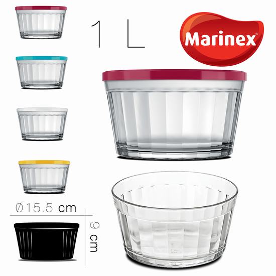 BOITE HERMETIQUE EN VERRE A/COUVERCLE COULEUR 1 litre