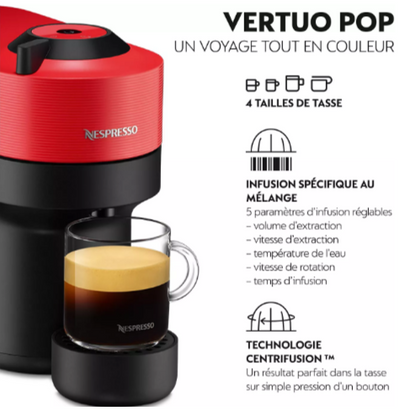 Nespresso KRUPS Vertuo pop rouge