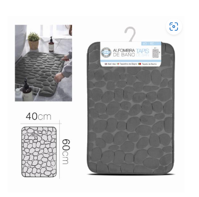 TAPIS SDB GRIS FONCÉ 40 x 60 cm