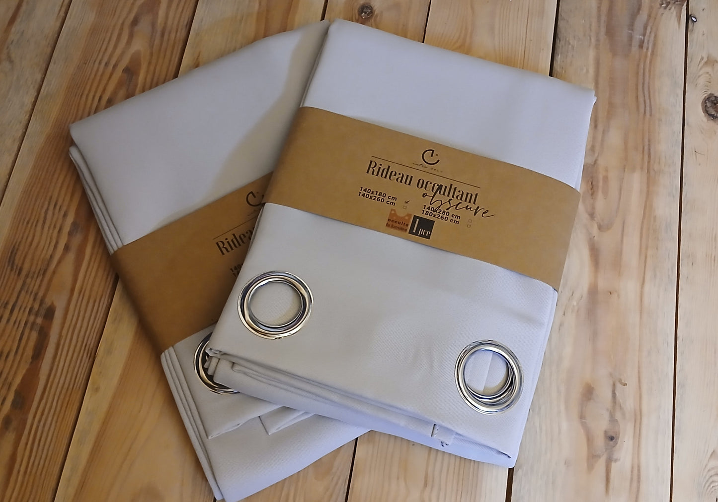 2 rideaux occultants pampa 140x180cm