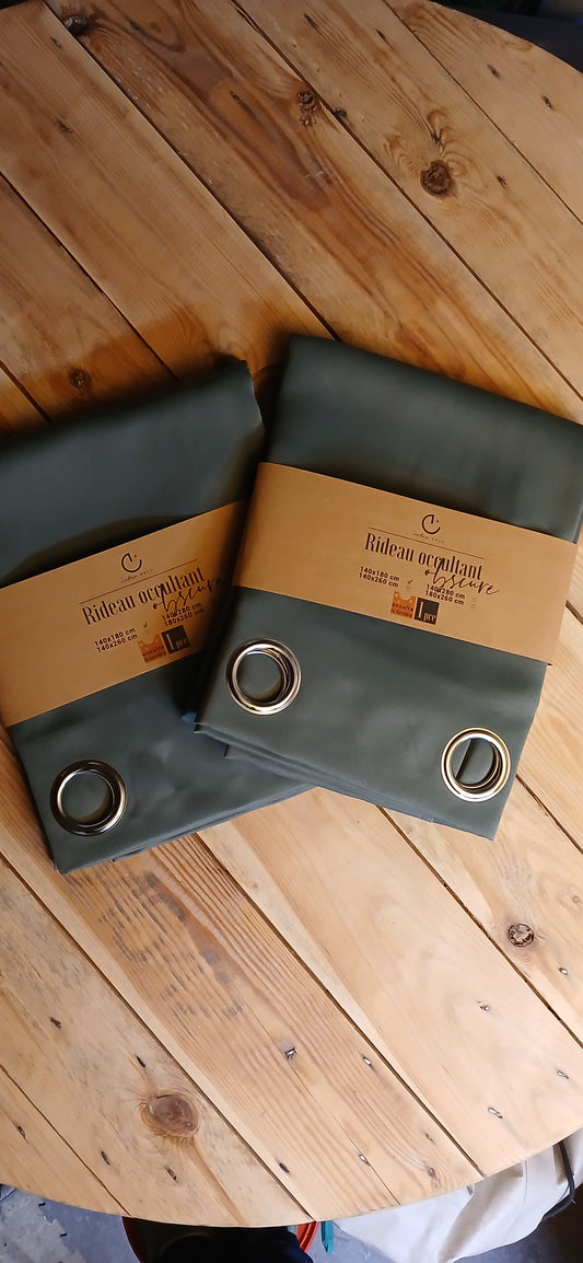 2 rideaux occultants Romarin 140x180cm