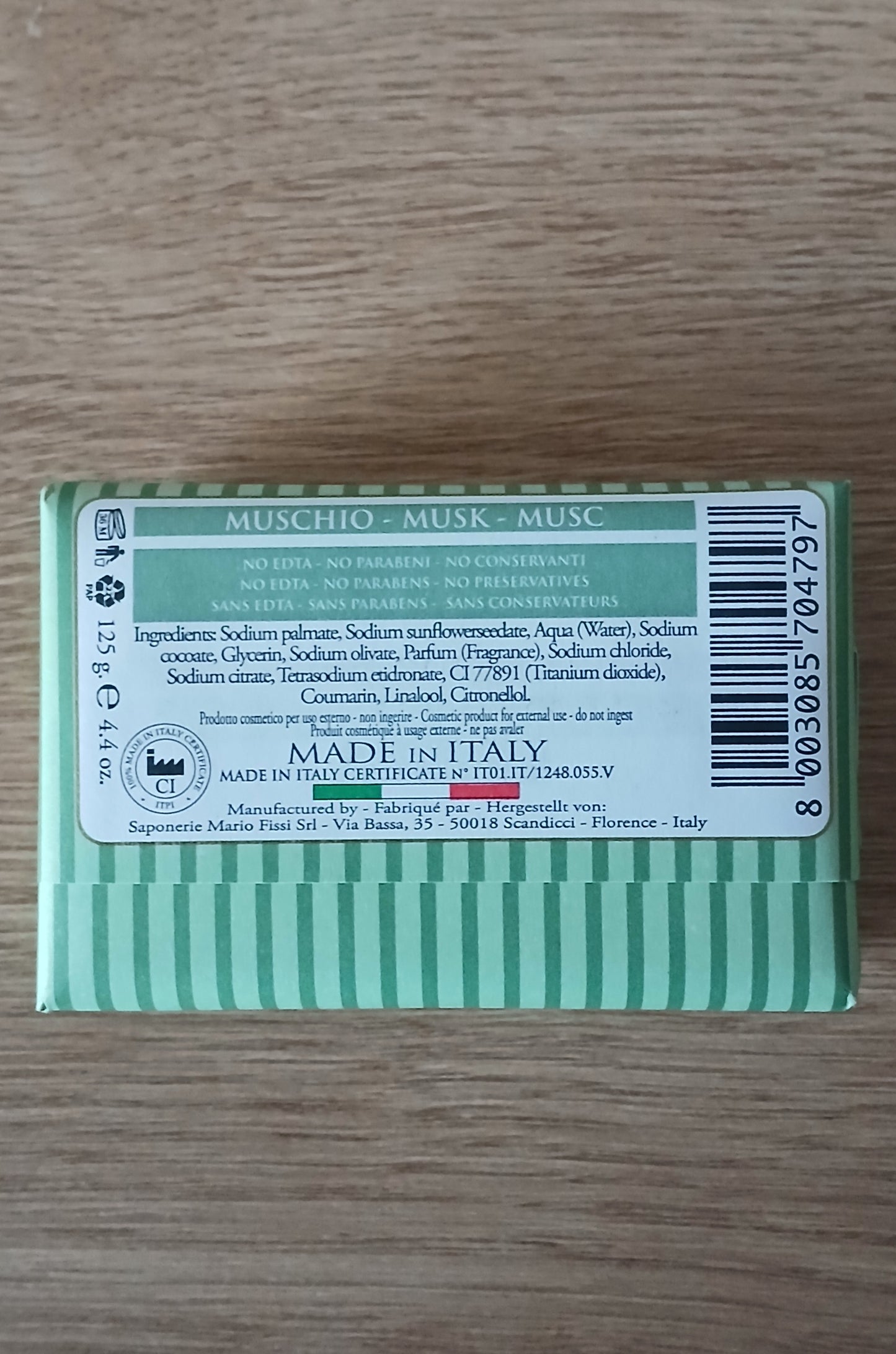 Savon Italien Muschio Bianco