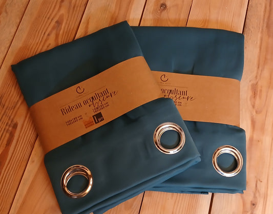 2 Rideaux occultants Canard 140x180cm