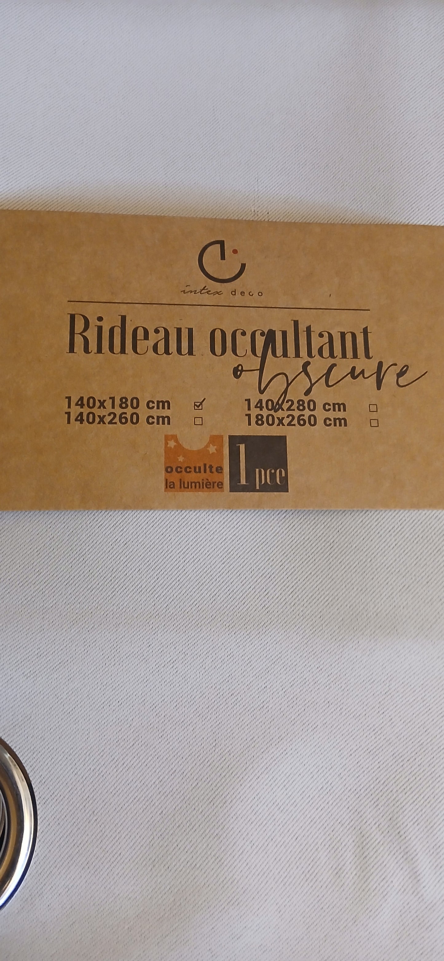 2 rideaux occultants pampa 140x180cm