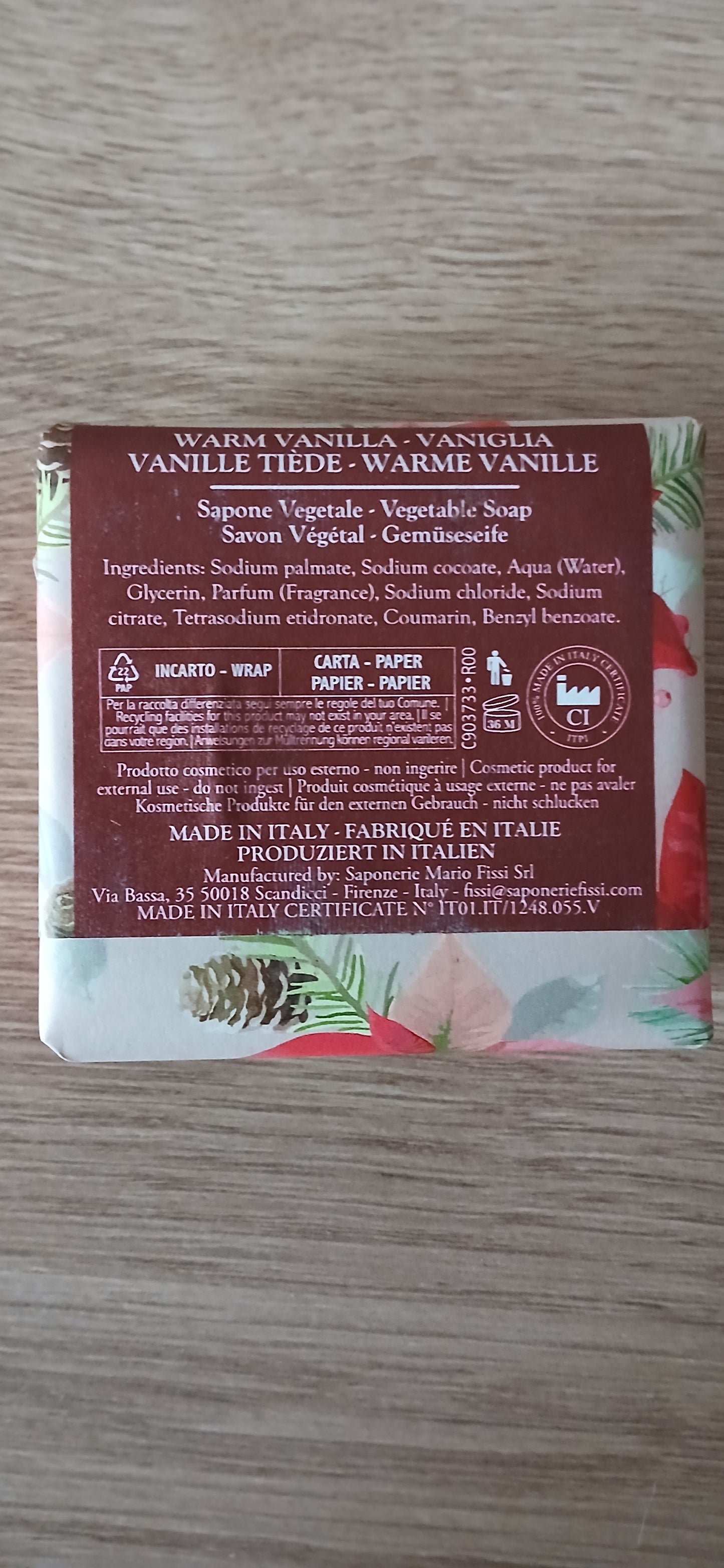 Savon Italien Vanille